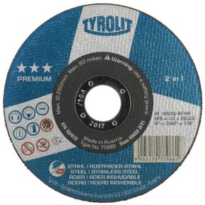 Tyrolit Disc de tăiere 872339 Premium Oțel inoxidabil Oțel 125x2.5