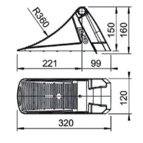 AL-KO Chock PVC Negru UK 36 KL 1600kg