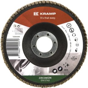 Kramp Disc de șlefuire lamelar 125ZIK40KR cu zirconiu granulație 40 125mm
