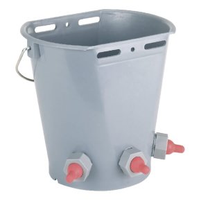 Kerbl Găleată cu tetină pentru adăpat miei 1620101805 cu 3 tetine 9 l