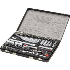 Kramp Set chei fixe și tubulare 180482420KR cu profil interior și exterior 82 piese 1/4" și 1/2"