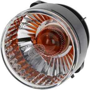 Lampă de semnalizare 2BA009001167 rotund 24V 21W transparent/portocaliu Ø 66mm mufă AMP Hella