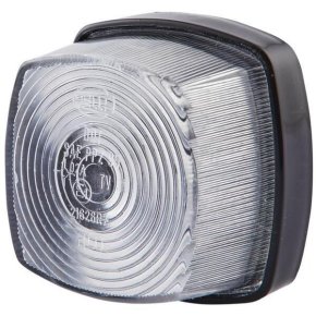 Lampă de delimitare 2PF003057041 pătrată 12V 5W transparentă 62x40x62mm Hella