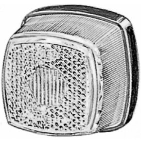 Lampă de delimitare 2PG003057067 Pătrată 5W 12V Albă Transparentă Hella