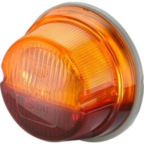 Lumină spate rotundă 12V roșu-portocaliu prindere cu șurub Ø78mm Hella 2SB001259261