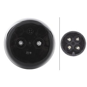 Lumină spate 2SD001685317 rotundă 12V chihlimbar/roșu prindere cu șuruburi Ø140mm 4 pini Hella