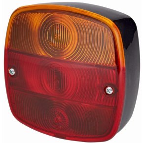 Lumină spate 2SD002514161 Pătrat 12-24V Roșu Portocaliu Cu șuruburi 120x52x120mm Hella