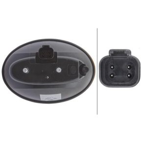 Lumină spate Ovală 12V Roșu Portocaliu Hella 2SD343130071