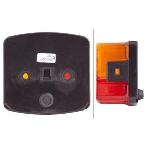 Lumină spate 2SE002776221 Pătrată 12V Roșu Portocaliu Alb Hella