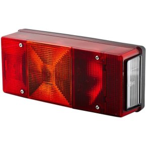Lumină spate 2SE007547011 dreptunghiulară 12V stânga roșu/portocaliu Hella