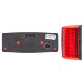Lumină de poziție spate 2TM006717047 Dreptunghiulară Roșie 12V 110x25x40mm Hella