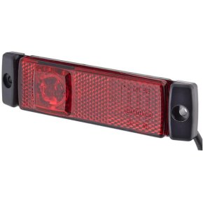 Lumină de poziție LED 2TM008645941 dreptunghiulară 24V roșie Hella