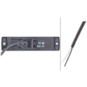 Lumină de gabarit LED 2TM008645951 Dreptunghiulară Roșu 130x32mm 1 LED 24V Hella