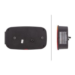 Lumină spate 2VB998232211 Dreptunghiulară 12V Roșu Chihlimbar Montare cu șuruburi 247x138mm Hella