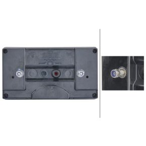 Lumină spate 2VP340400151 Dreptunghiulară 12-24V Roșu-Portocaliu-Alb 256x70x144mm Hella