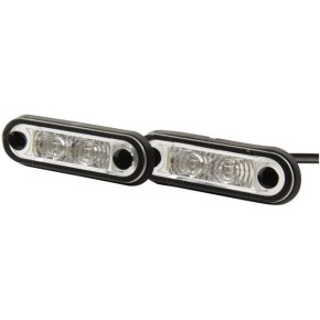 Lampă de delimitare LED 2XA959790401 dreptunghiulară roșie 12-24V Hella