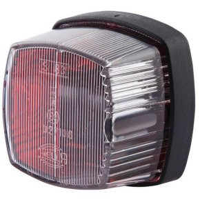 Lampa de poziție 2XS005639001 Pătrată Montare cu șurub Roșu Alb 12V 5W 62x40x62mm Hella