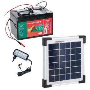 AKO Set solar 377056 5W 15Ah AGM cu suport