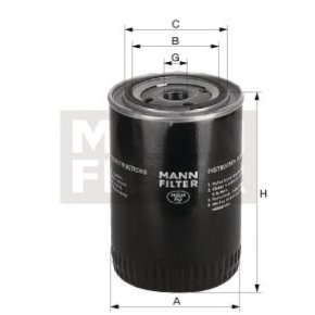 MANN-FILTER Filtru de ulei W 1126/10 Nominal 32 µm Lungime 95mm Diametru exterior 108mm