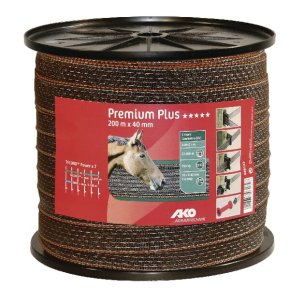 AKO Bandă pentru gard 449122 Topline Plus Maro 40mm 200m