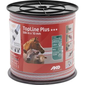 AKO Bandă pentru gard 4491505 Alb Roșu 10mm 500m