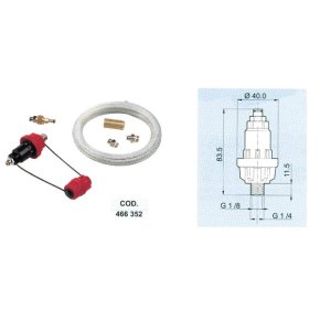 Set manometru 466352 1/4" Arag