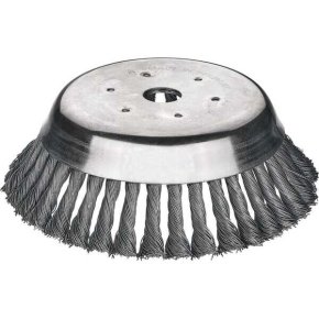 Perie de buruieni 4752M101WB Premium 30 noduri Ø155 mm, sârmă 0.50 mm, alezaj Ø25.4 mm Lessmann