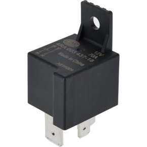 Releu curent principal 4RA003437181 70A 12V Hella cu suport Negru