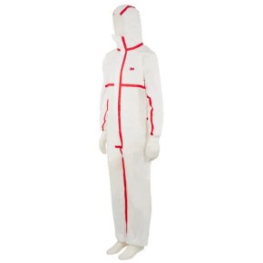 3M Combinezon de unică folosință 4565XL XL Alb Roșu