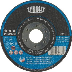 Tyrolit Disc de tăiere 872338 Premium st-SS 115x2.5