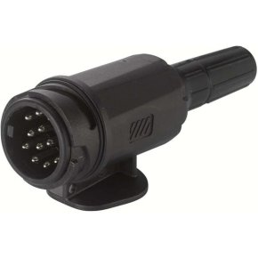 Hella Ștecher de remorcă 8JA005951041 Serie A 13 pini plastic 12V tip lung conectori cu șurub drept Argintiu 94mm