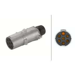 Hella Ștecher 7 pini DIN/ISO 1185 Metal Terminal cu Lame Serie A 8JA003831011