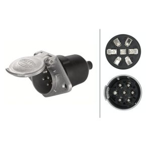 Hella Priză cu 7 pini 8JB003833011 Serie A metal montaj îngropat terminal cu lame 24V