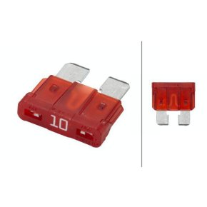 Hella Set siguranțe auto 8JS711686002 standard 32V 10A lungime 18,54mm roșu