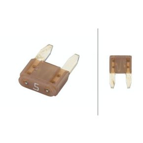 Hella Set siguranțe auto mini 8JS728596131 5A Maro lungime 10,9mm ambalaj 50 buc