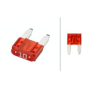 Hella Set siguranțe auto mini 8JS728596141 10A Roșu lungime 10,9mm