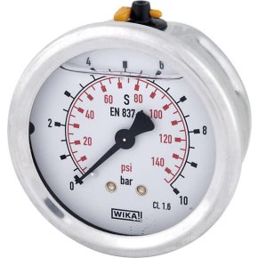 Manometru B711W063010T 10 bar Racord spate 1/4 inch Ø63 mm WIKA