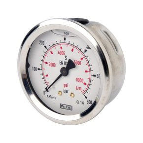 Manometru B711W063600T 0-600 bar 63 mm 1/4 in BSP WIKA