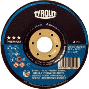 Tyrolit Disc de debitat BD125A36 K36 Cotit 125mm
