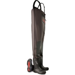 Dunlop Cizme de pescuit C762043CW43 Purofort Thigh Wader full safety Înaltă Negru Mărime EU 43