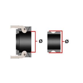 Cuplaj Camlock Tip E HCN100EAL013 Capăt furtun 1/2 inch Aluminiu Kramp