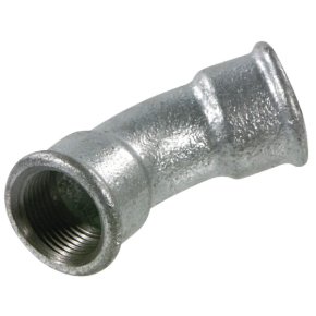 Kramp Cot FG4138 45° galvanizat 2xF 3/8"