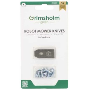 Lamă robot de tuns iarba FGP1180 Grimsholm pentru Yardforce, Oțel inoxidabil, 9 buc.