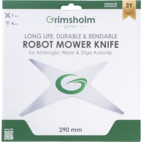 Lamă robot de tuns iarba FGP123 290 mm 1x lamă cu 4 șuruburi Grimsholm