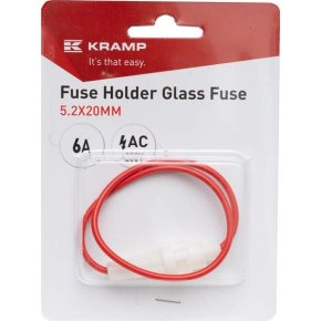 Kramp Suport siguranță FH5220TP siguranță de sticlă 6A 250V AC 5.2x20mm