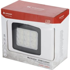 Kramp Lampă de lucru LED Pătrată 90W 8100lm tip flood 9 LED-uri 10-30V 135x124mm