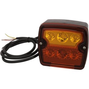 Kramp Lumină Spate LED Pătrată cu Lumină Plăcuță Înmatriculare 12-24V