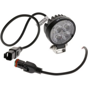 Kramp Lampă de lucru LED BLACK Rotund 12W 1200lm 12/24V Alb Mufă Deutsch 65.7x85.8x35mm