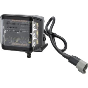 Kramp Lampă de lucru LED BLACK 70W 3100 lm Pătrat 12/24V Alb Portocaliu 53.7x75.5x32.3mm Mufă Deutsch Flood 10 LED-uri