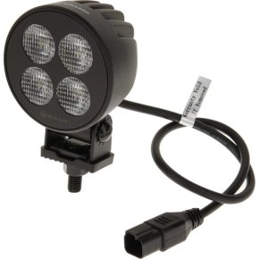 Kramp Lampă de lucru LED BLACK 24W 2556lm Rotund 12/24V Alb Mufă Deutsch 83.9x99.5x59mm